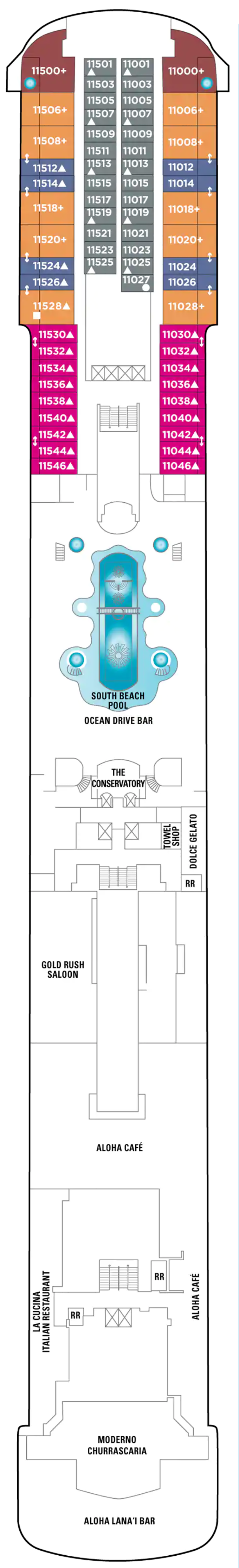 Deck Plans- Pride Of America - Planet Cruise