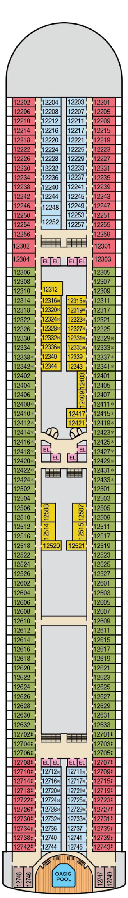 Cabins in Deck 12
