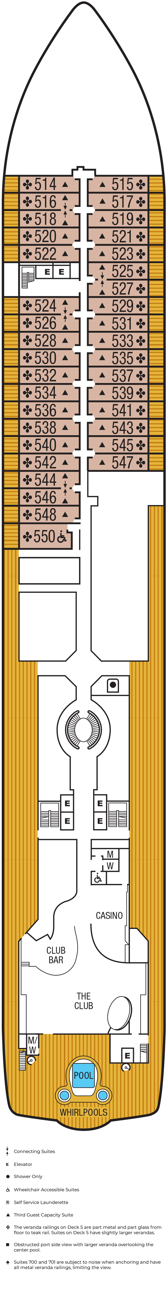 Deck Plan for Seabourn Ovation | Iglu Cruise