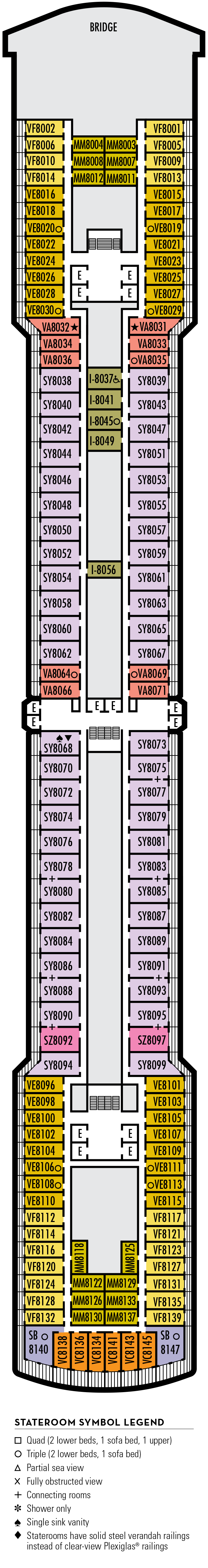 Westerdam – Deck Plans - Planet Cruise