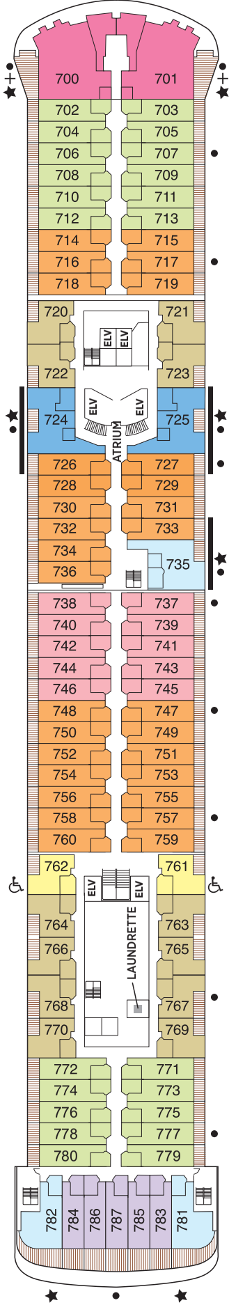Cabins in Deck 7