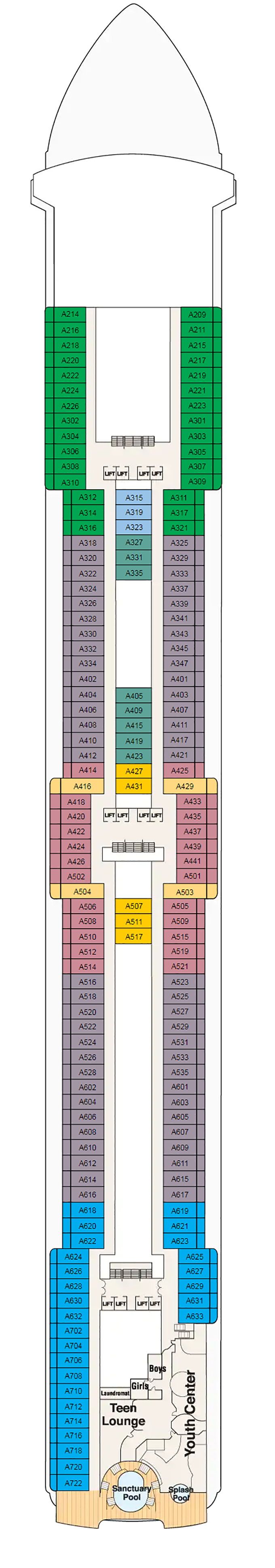 Deck Plans- Coral Princess - Planet Cruise