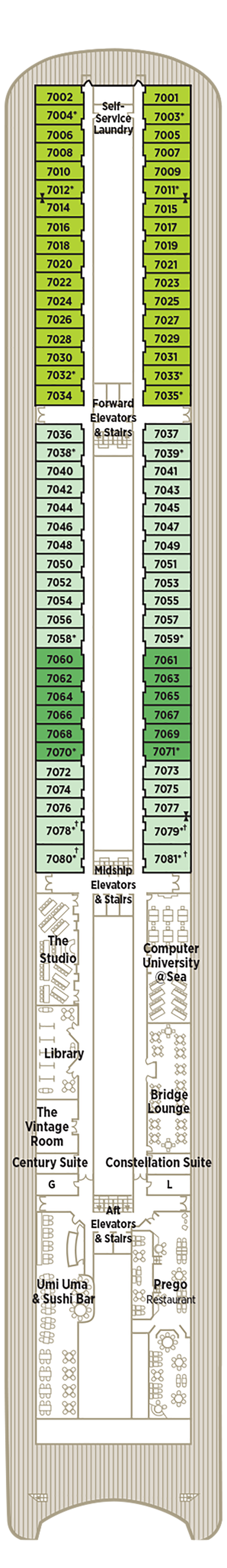 Deck Plan for Crystal Serenity Iglu Cruise