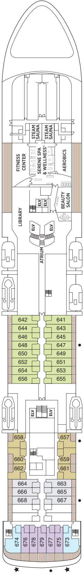 Cabins in Deck 6