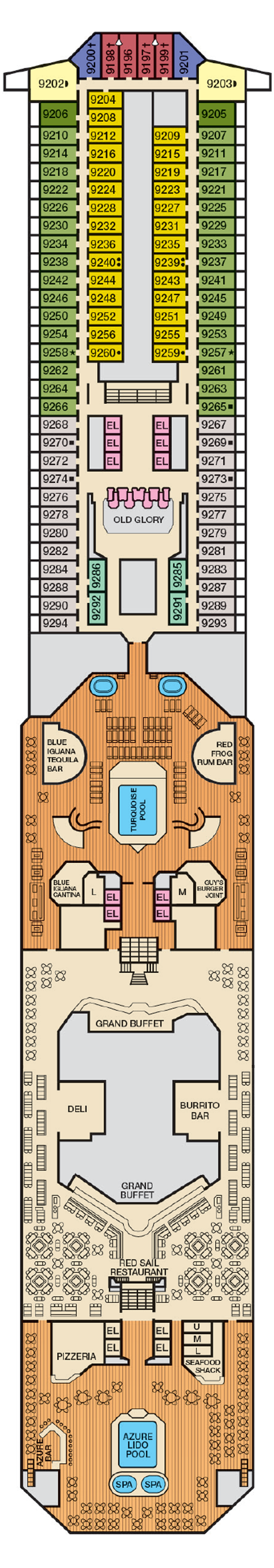 Cabins in Deck 9