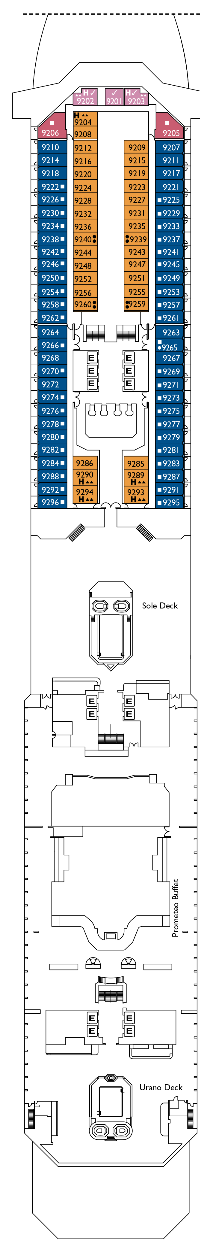 Cabins in Deck