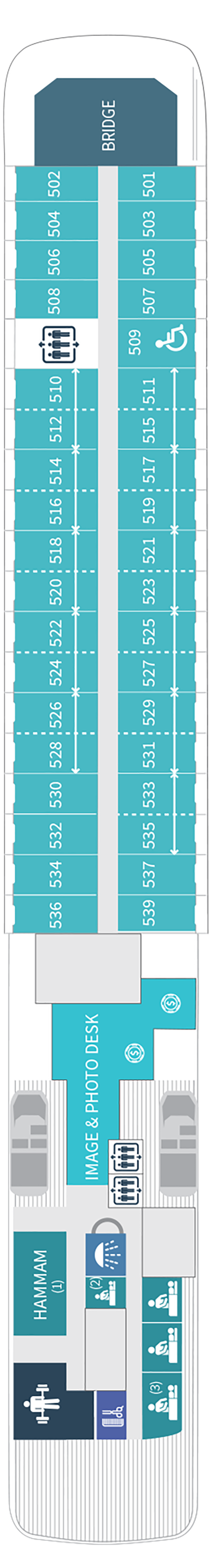 Cabins in Deck 5