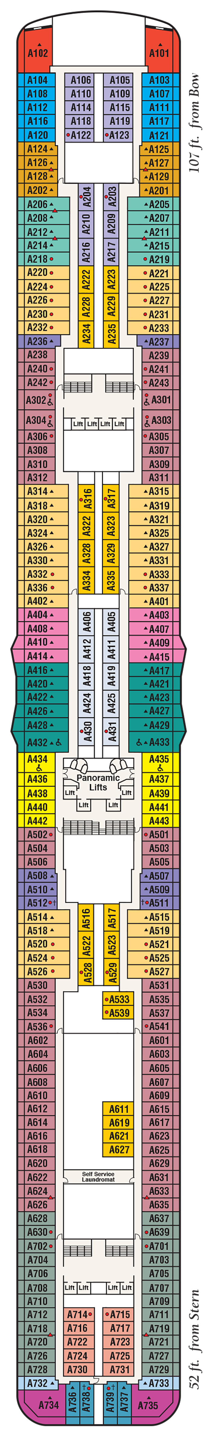 discovery princess cruise ship map