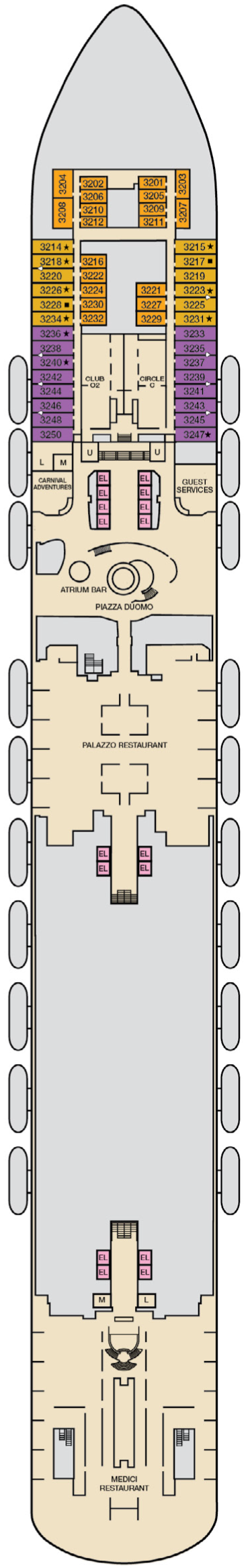 Carnival Firenze – Deck Plans - Planet Cruise