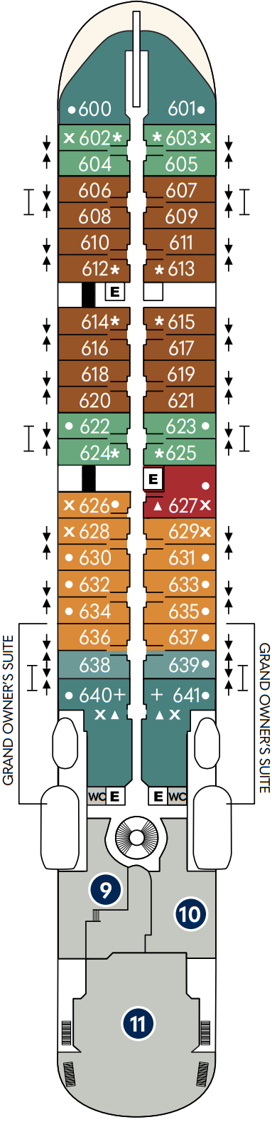 Cabins in Deck 6