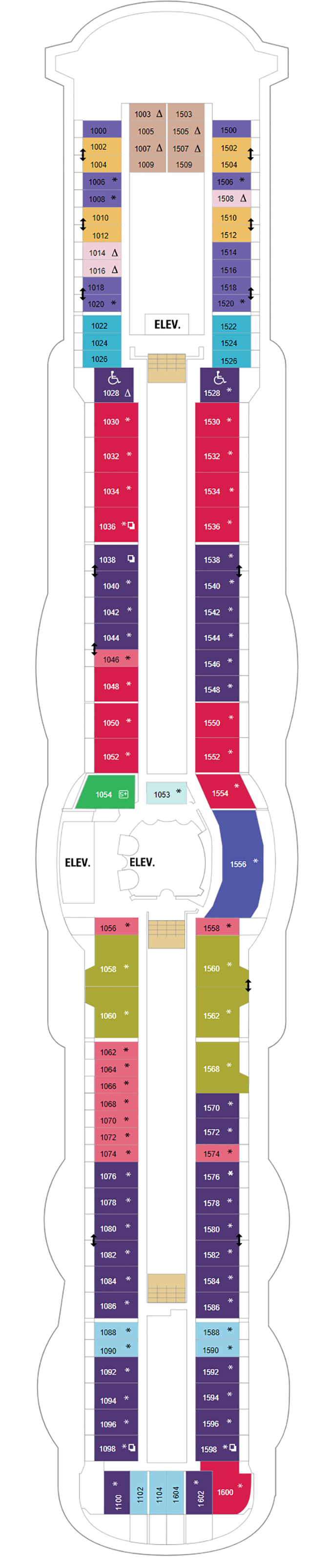 Cabins in Deck 10