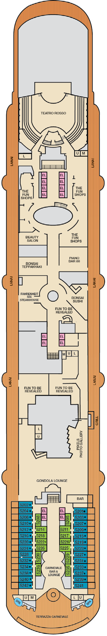 Carnival Venezia – Deck Plans - Planet Cruise