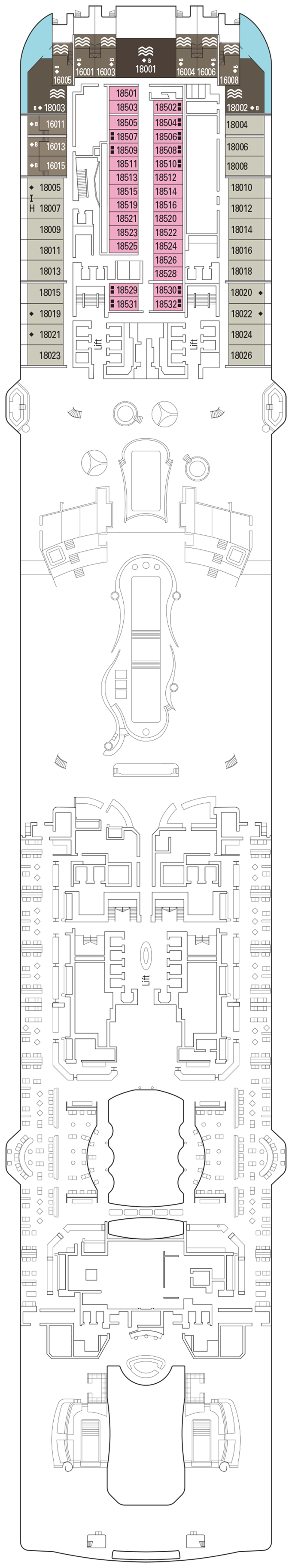 Cabins in Cubierta 18