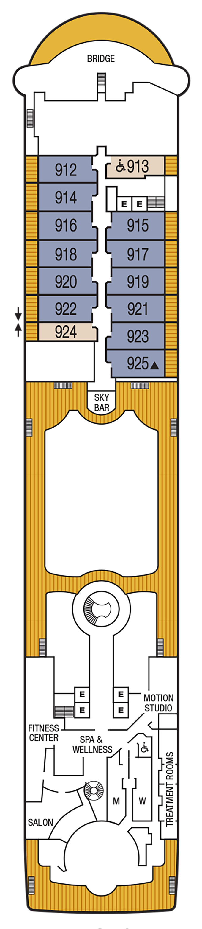 Cabins in Deck 9