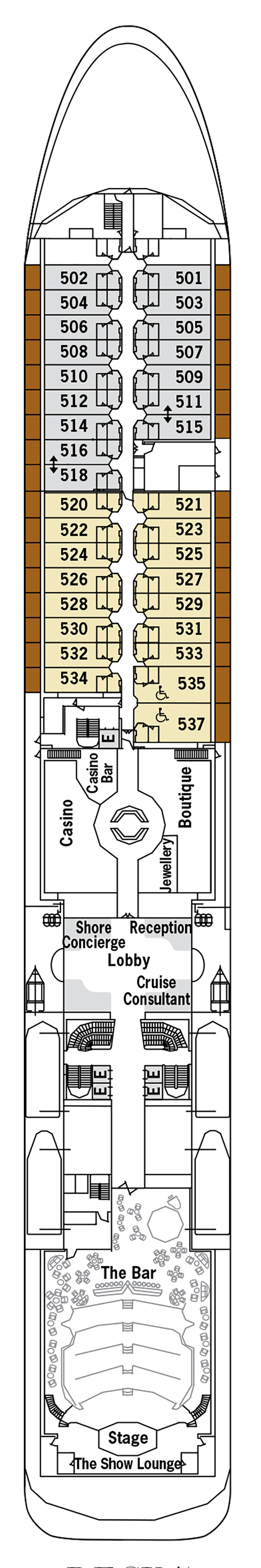 Cabins in Deck 5