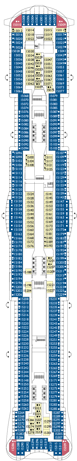 Cabins in Deck 15