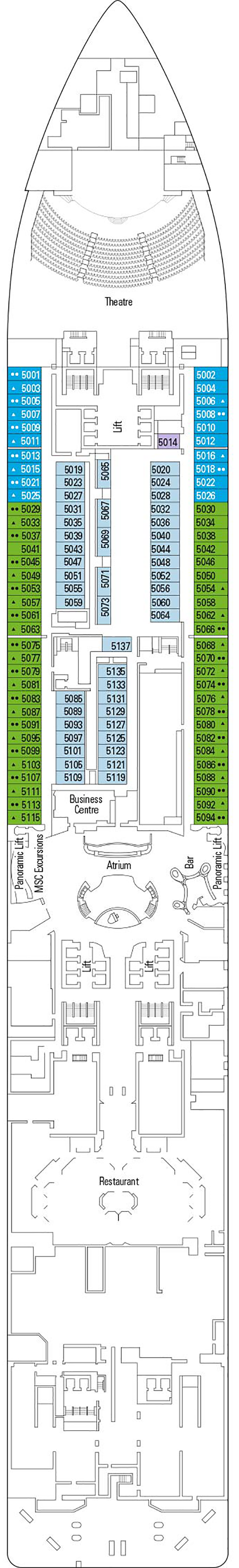 Deck Plan for MSC Bellissima | Iglu Cruise