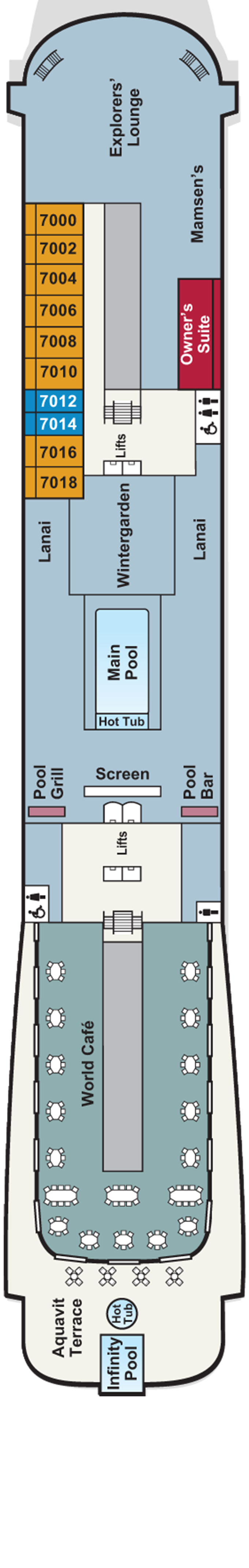 Cabins in Deck 7