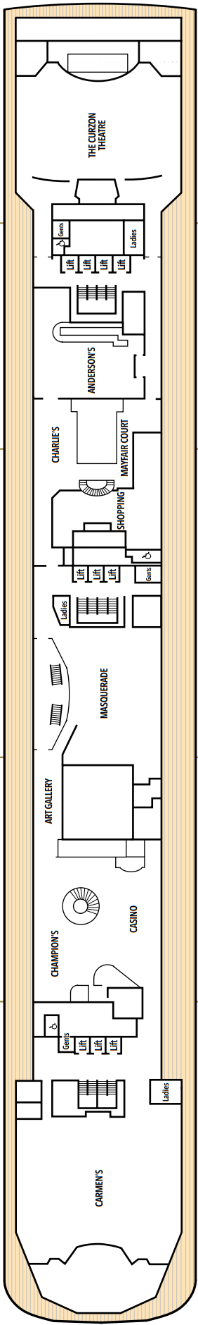 Cabins in Deck 
