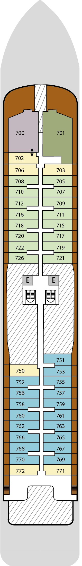 Cabins in Deck 7