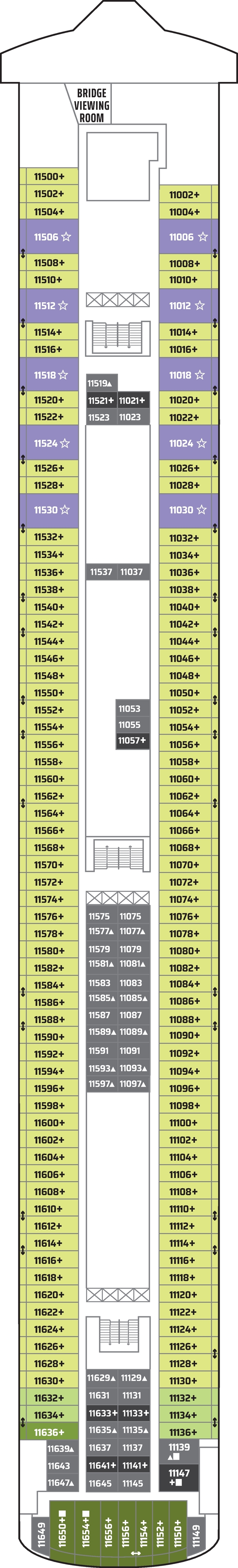Cabins in Deck 11
