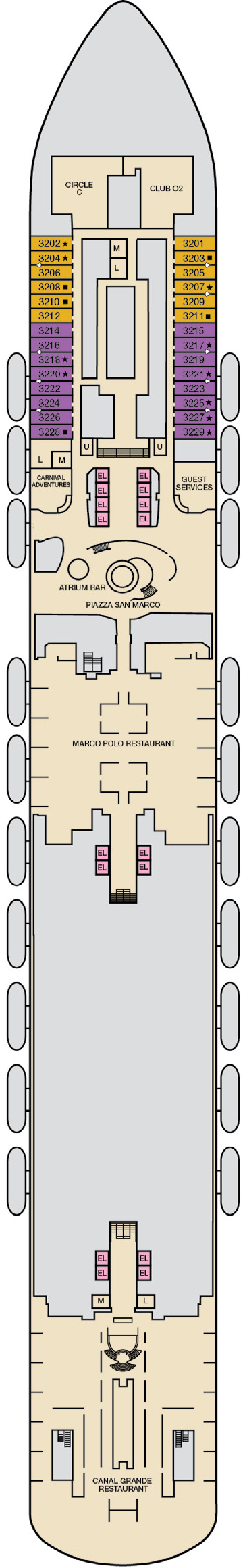 Carnival Venezia – Deck Plans - Planet Cruise