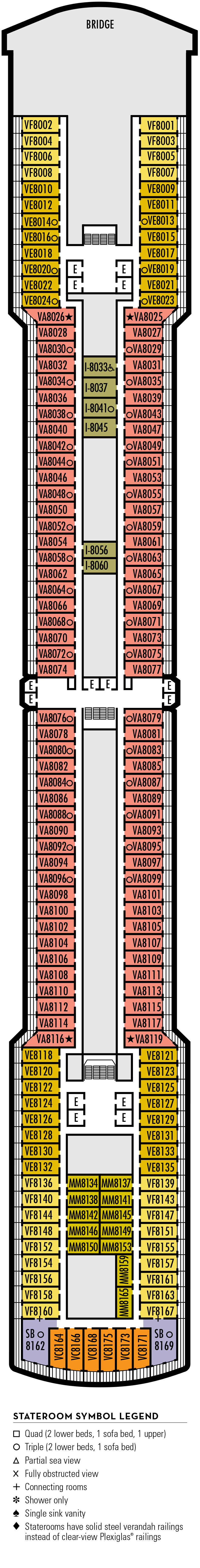 Cabins in Deck 