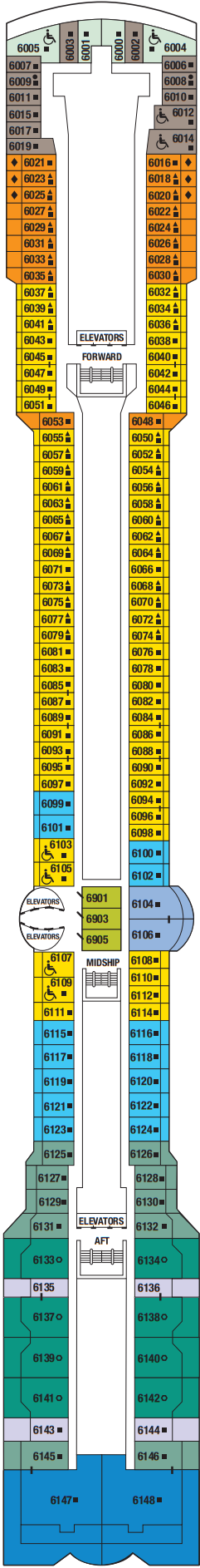 Cabins in Deck 6
