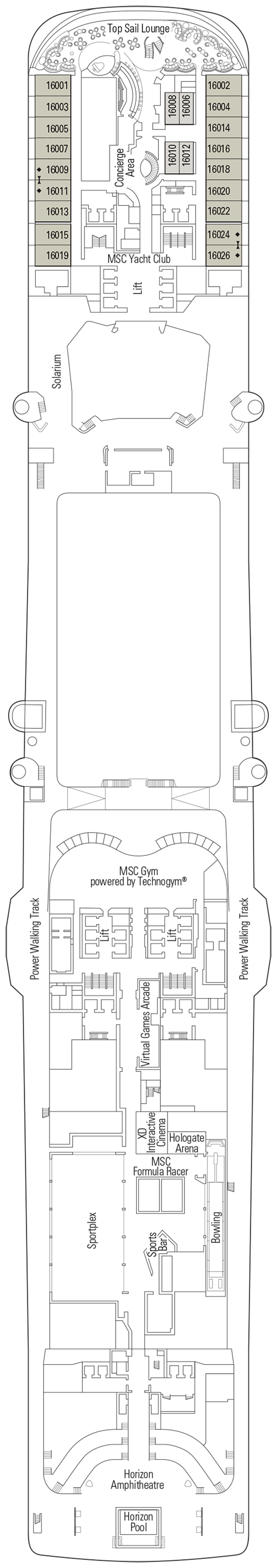 Msc Virtuosa - Deck Plans - Planet Cruise