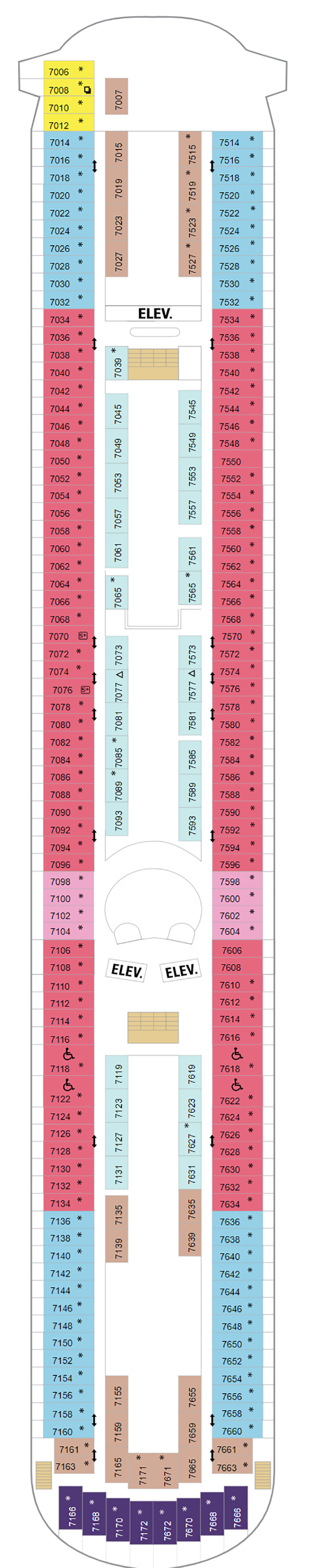 Cabins in Deck 7