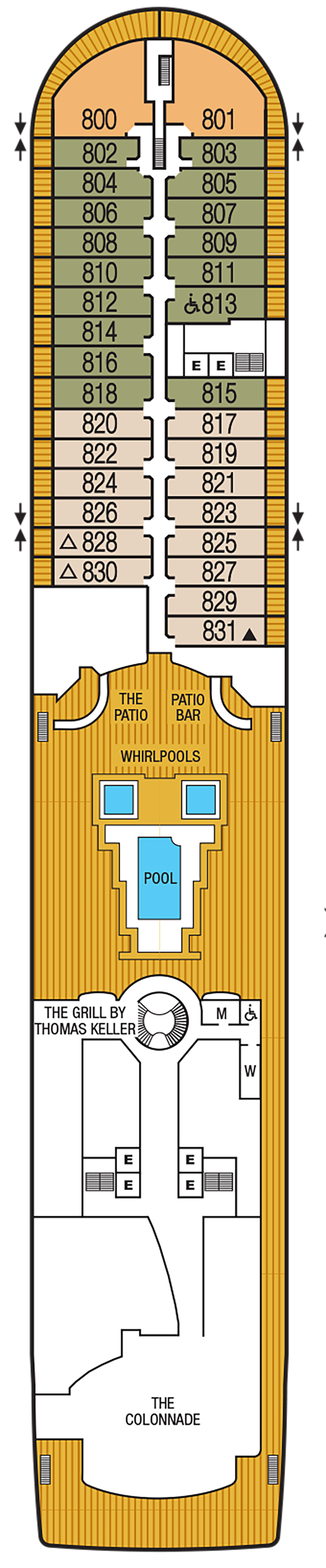 Cabins in Deck 8