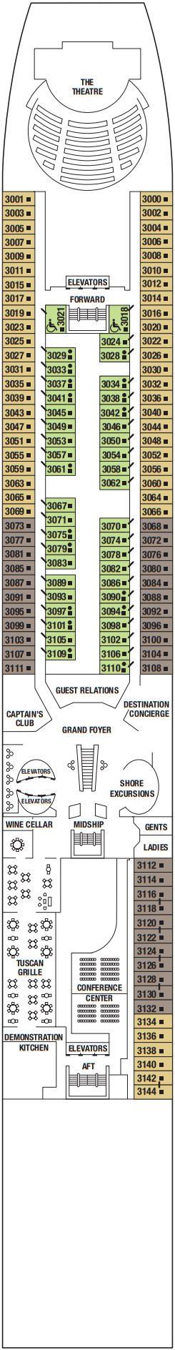 Cabins in Deck 3