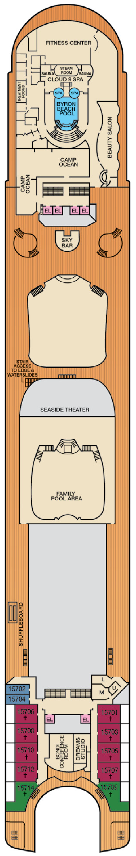 Cabins in Deck 15