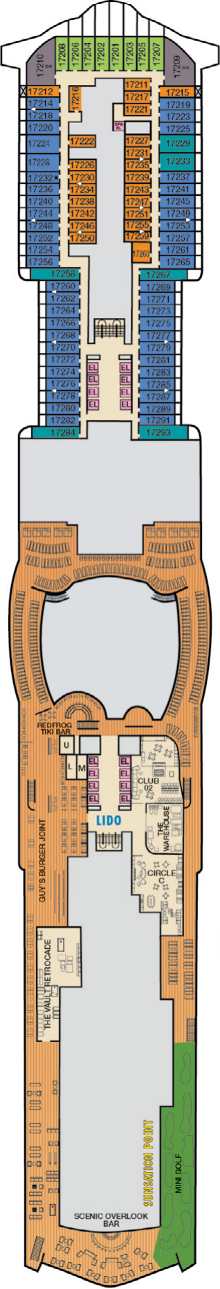 Cabins in Deck 17