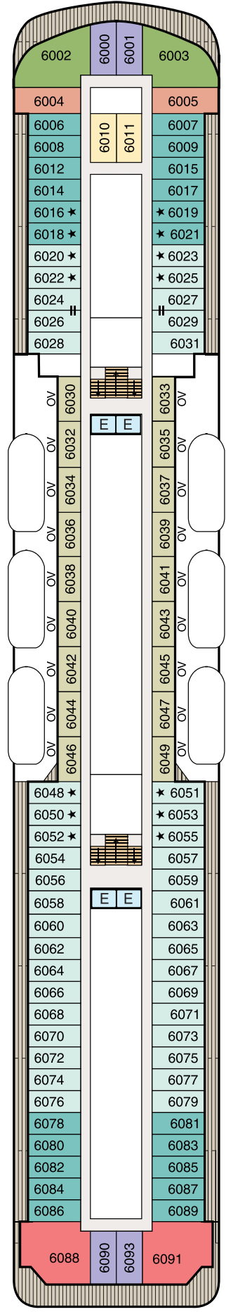 Cabins in Deck 6