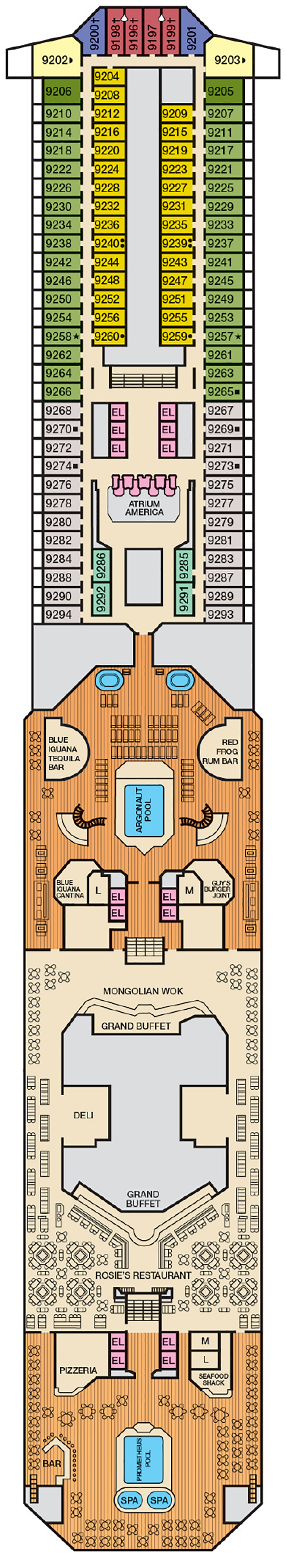 Cabins in Deck 