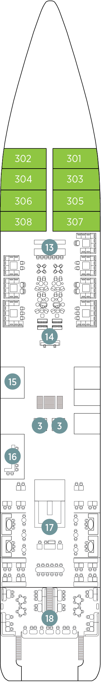 Cabins in Deck 3
