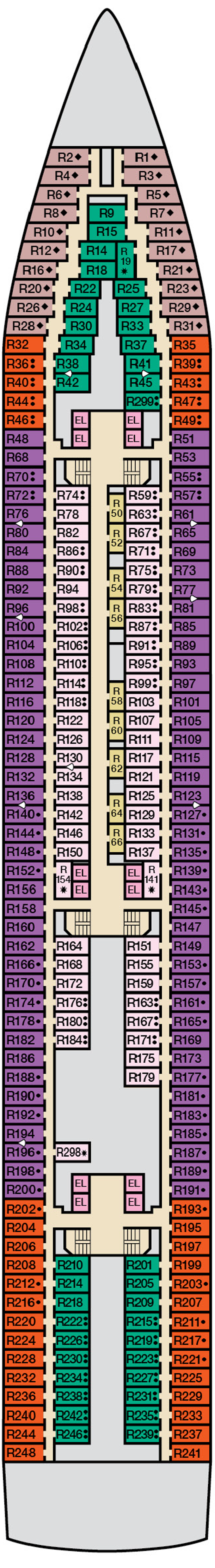 Deck Plan for Carnival Ecstasy Iglu Cruise