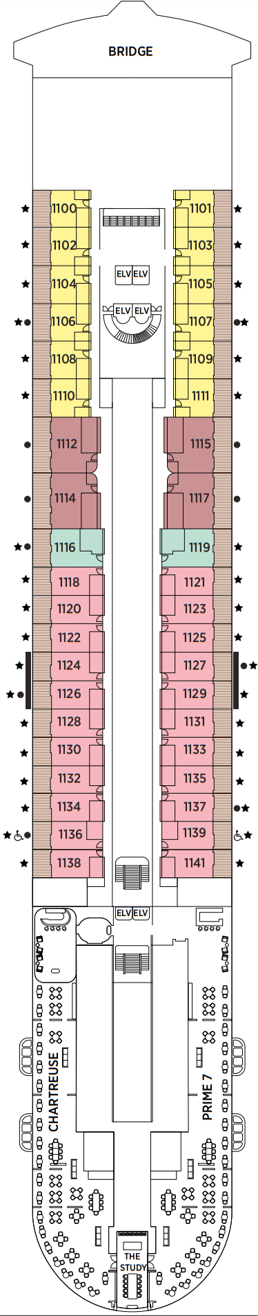 Cabins in Deck 11