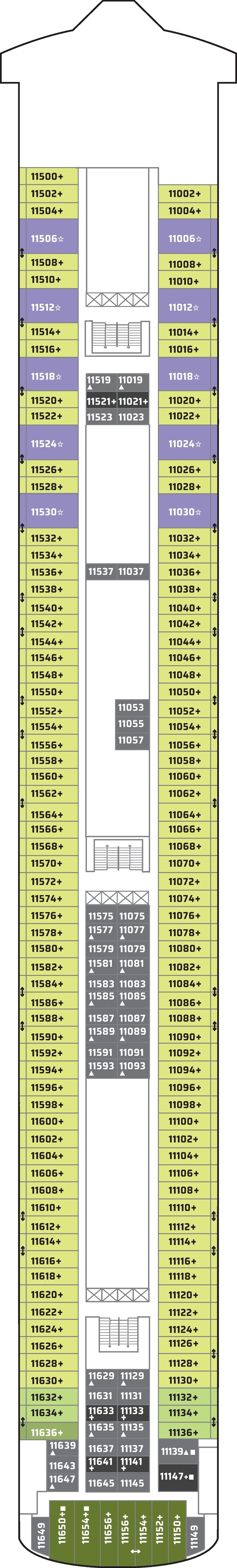 Cabins in Deck 11