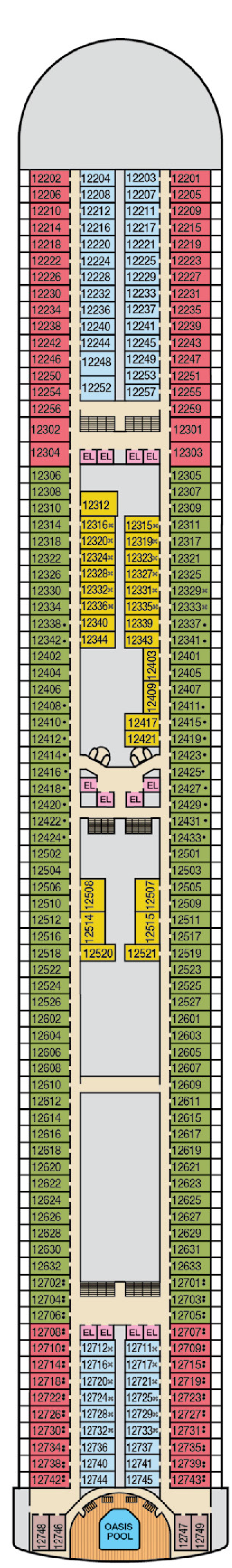 Cabins in Deck 12