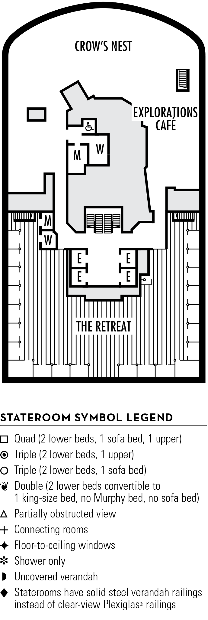 Cabins in Deck 