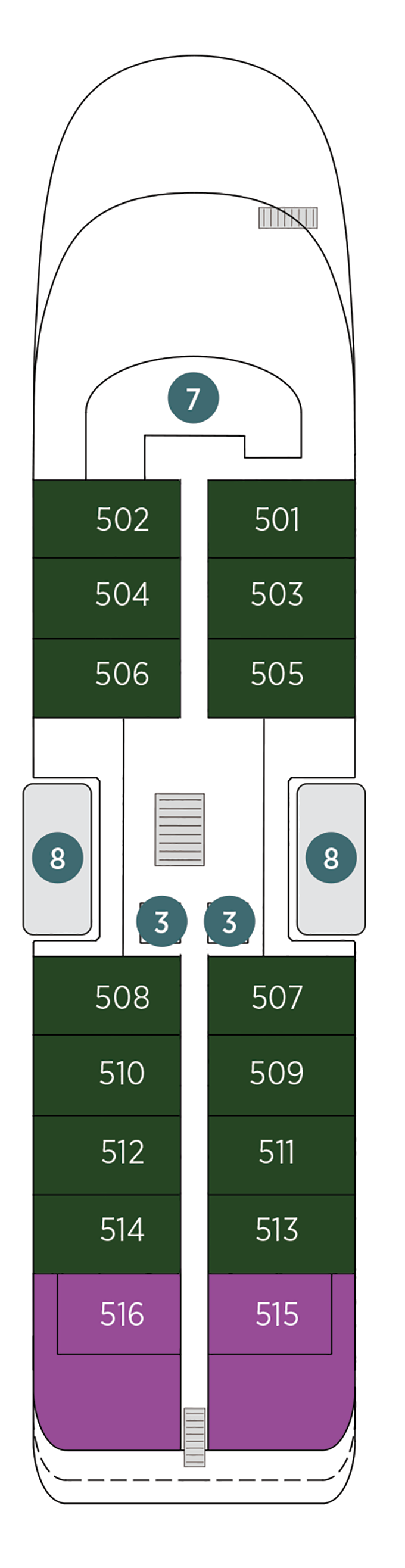 Cabins in Deck 5