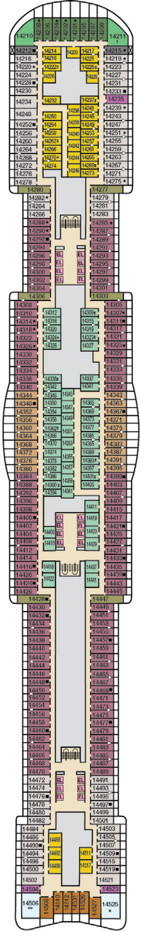 Cabins in Deck 14