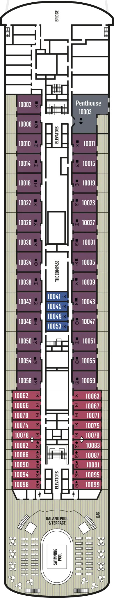 Cabins in Deck 10