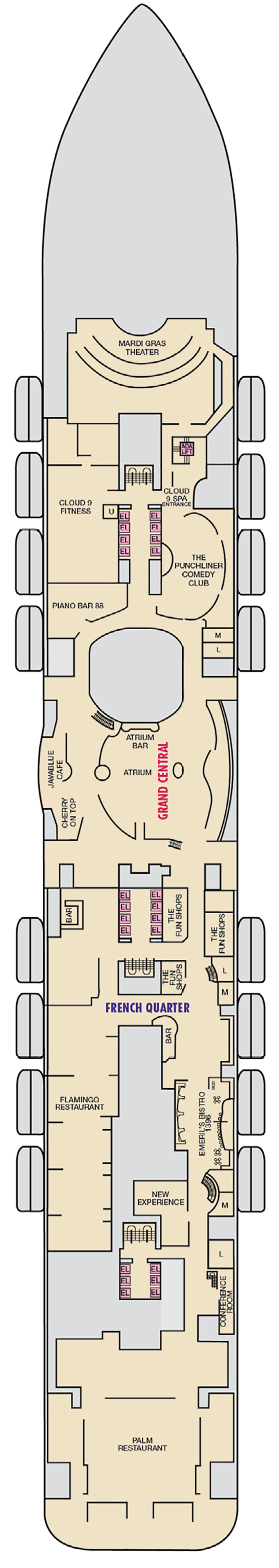 Carnival Mardi Gras Deck Plans Cruise