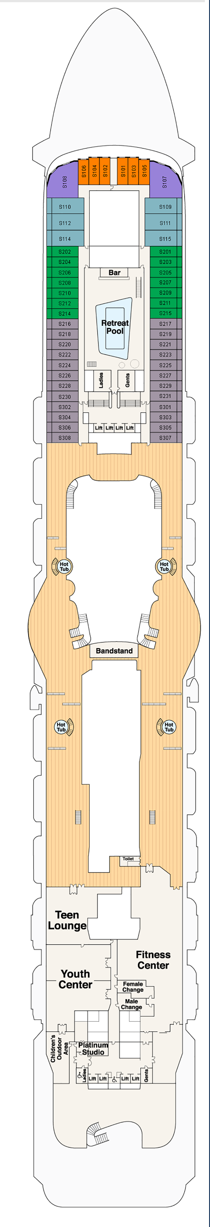 cruise deck plans sky princess