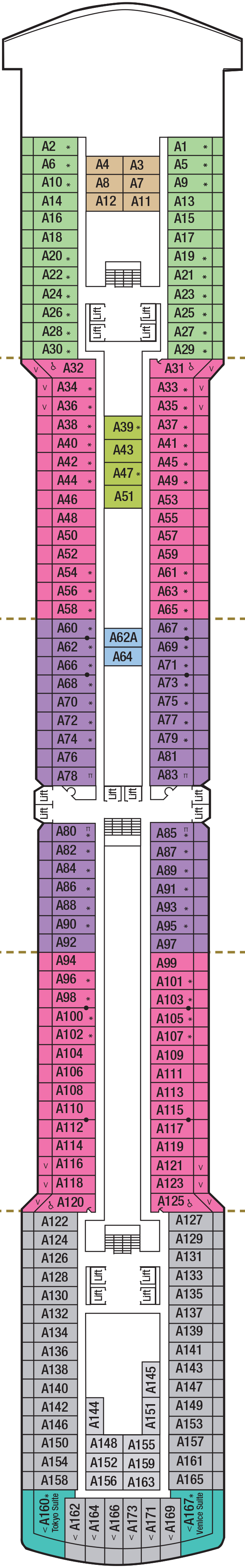 Deck Plan for P&O Arcadia Iglu Cruise