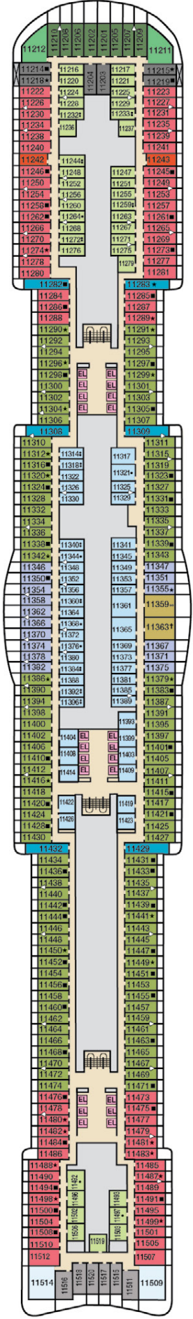 Cabins in Deck 11