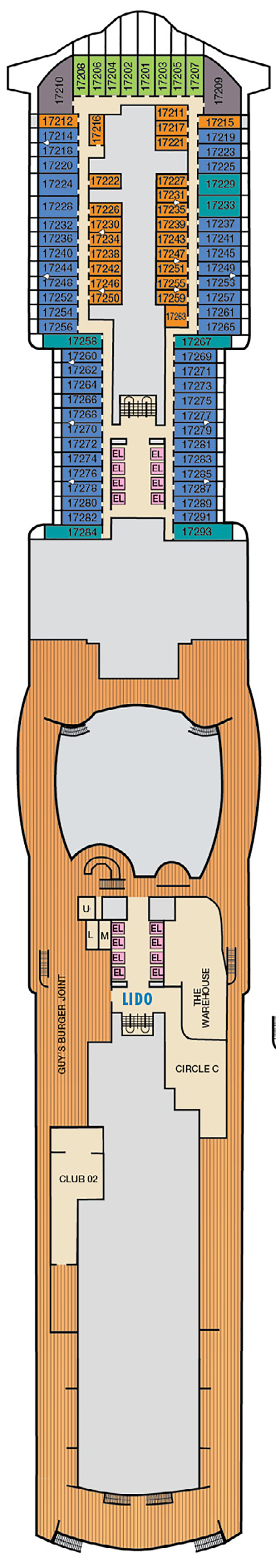 Cabins in Deck 17